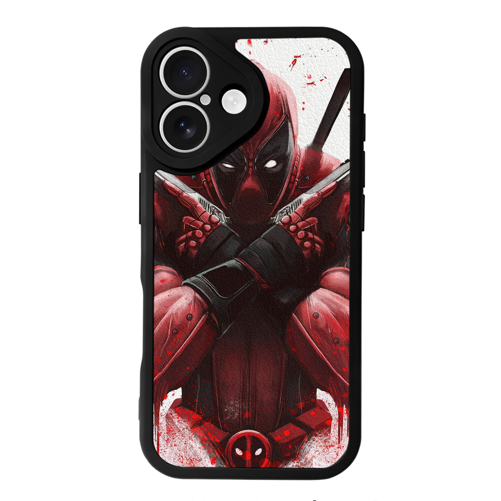 （画像用） Deadpool デッドプール 【iPhone 16シリーズ対応】シリコンスマホケース（レザー調） 材質：シリコン